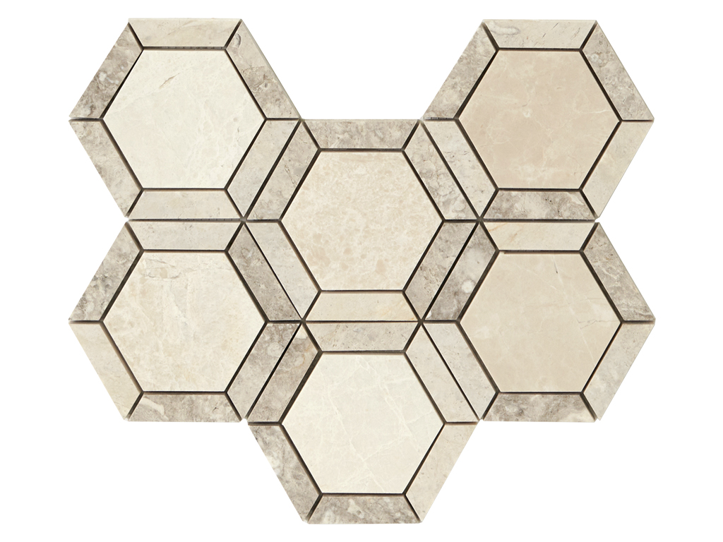 Botticino & Milias, Double Hexagon Mosaic