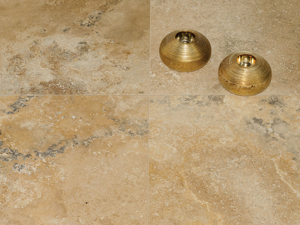 Nero Salbacos - Country Travertine, Cross-Cut, Filled, Honed, Tile
