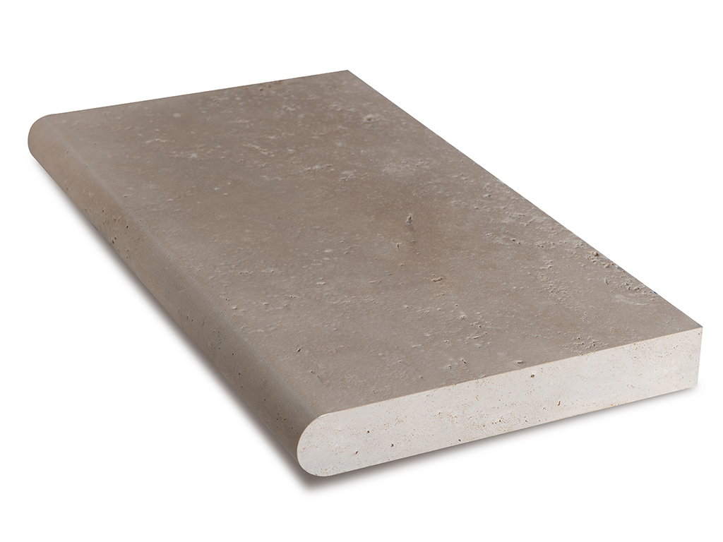 33x61x5, Cross-Cut, Unfilled, Brushed, One Long Side Fullbullnose, Poolcopings